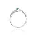 Inel Aur 14K cu Smarald 0.40 ct si Diamante Naturale 0.05 ct - Img 7