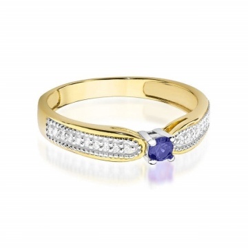 Inel Aur 14K cu Tanzanit 0.15 ct si Diamante Naturale 0.09 ct - Img 10