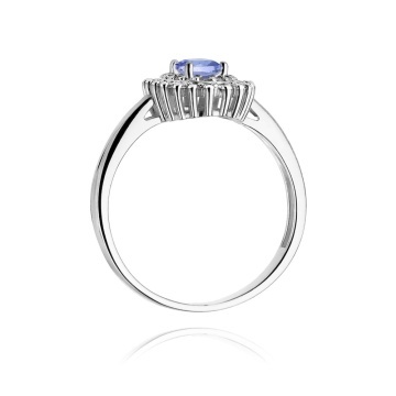Inel Aur 14K cu Tanzanit 0.40 ct si Diamante Naturale 0.20 ct - Img 7