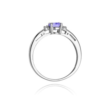 Inel Aur 14K cu Tanzanit 0.50 ct si Diamante Naturale 0.03 ct - Img 7