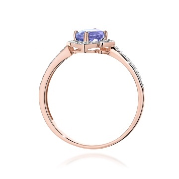 Inel Aur 14K cu Tanzanit 0.50 ct si Diamante Naturale 0.13 ct - Img 11