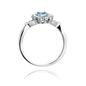 Inel Aur 14K cu Topaz Swiss 0.50 ct si Diamante Naturale 0.12 ct - Img 7