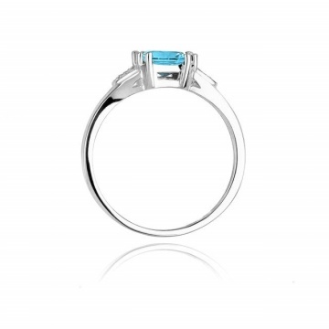 Inel Aur 14K cu Topaz Swiss 1.40 ct si Diamante Naturale 0.06 ct - Img 7