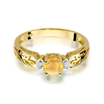 Inel Aur 9K cu Citrin 0.50 ct - Img 2