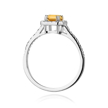 Inel Aur 9K cu Citrin 0.60 ct si Diamante Naturale 0.22 ct - Img 7