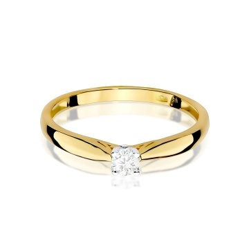 Inel Aur 9K cu Diamant de Laborator 0.10 ct - Img 2