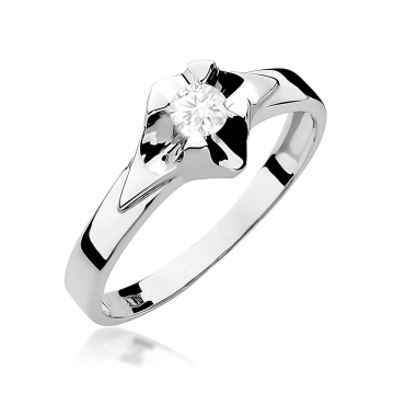 Inel Aur 9K cu Diamant de Laborator 0.20 ct - Img 5