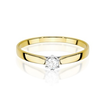 Inel Aur 9K cu Diamant de Laborator 0.20 ct - Img 2