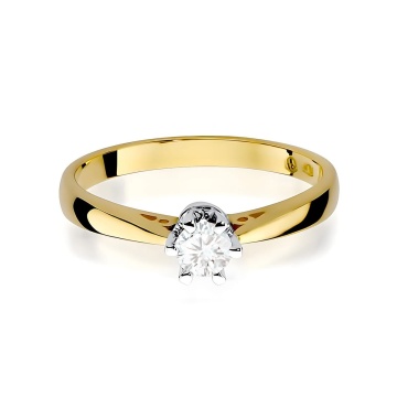 Inel Aur 9K cu Diamant de Laborator 0.25 ct - Img 2