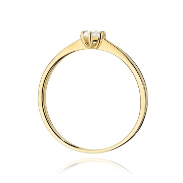 Inel Aur 9K cu Diamant Natural 0.15 ct - Img 3