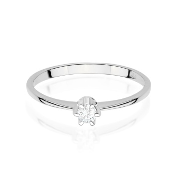Inel Aur 9K cu Diamant Natural 0.15 ct - Img 6