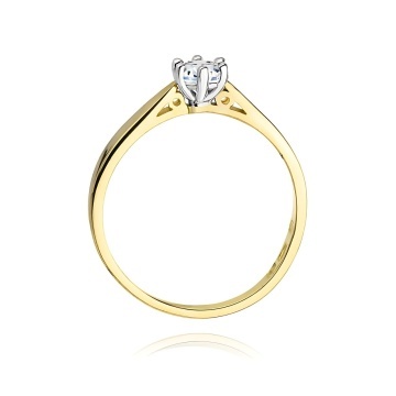 Inel Aur 9K cu Diamant Natural 0.25 ct - Img 3