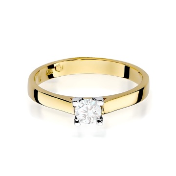 Inel Aur 9K cu Diamant Natural 0.30 ct - Img 2
