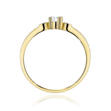Inel Aur 9K cu Diamante de Laborator 0.13 ct - Img 2