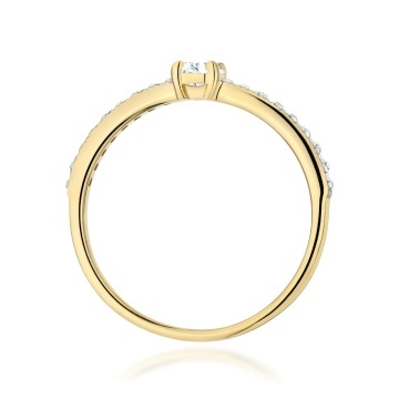 Inel Aur 9K cu Diamante de Laborator 0.39 ct - Img 3