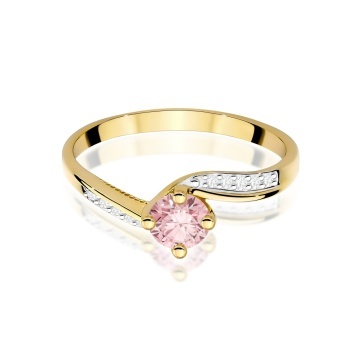 Inel Aur 9K cu Diamante de Laborator 0.55 ct - Img 2