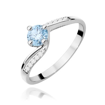 Inel Aur 9K cu Diamante de Laborator 0.55 ct - Img 5