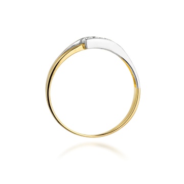 Inel Aur 9K cu Diamante Naturale 0.12 ct - Img 3