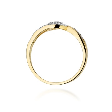 Inel Aur 9K cu Diamante Naturale 0.17 ct - Img 3