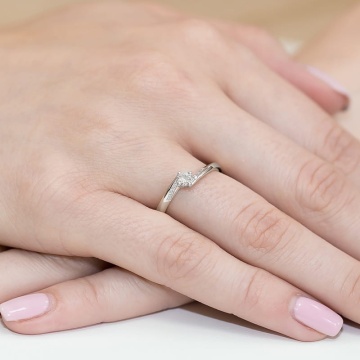 Inel Aur 9K cu Diamante Naturale 0.19 ct - Img 8