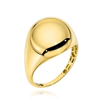 Inel din Aur 14K Cu Design Oval Fin - Img 2