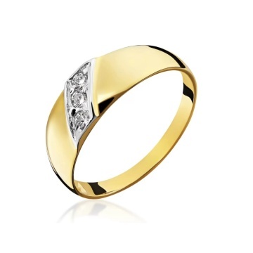 Inel Elegant Din Aur 14K Cu Zirconii - Img 2
