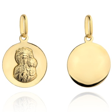 Medalion Aur 14k cu Fecioara Maria si Iisus - Img 2