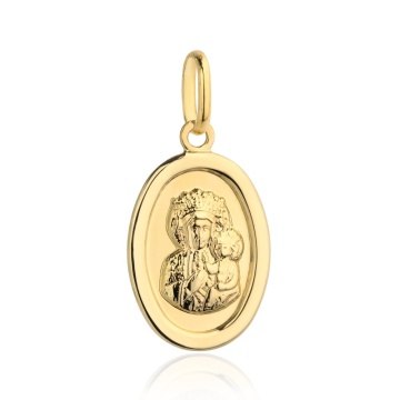 Medalion Aur 14k cu Maica Sfanta si Iisus - Img 2