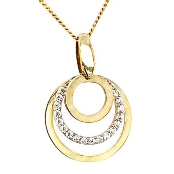 Pandantiv Aur 14k cu Cerculete si Zirconii - Img 2
