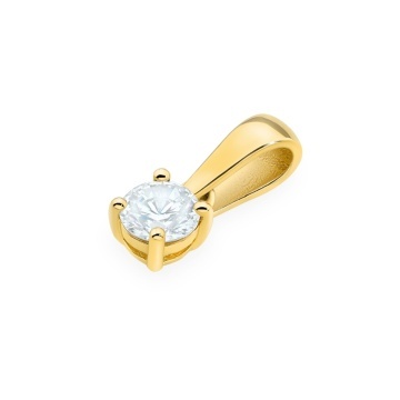 Pandantiv Aur 14K cu Diamant de Laborator 0.30 ct - Img 2
