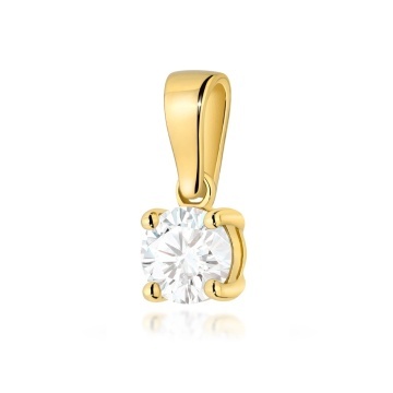 Pandantiv Aur 14K cu Diamant de Laborator 0.50 ct