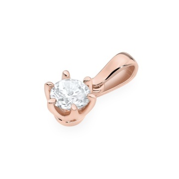 Pandantiv Aur 14K cu Diamant de Laborator 0.70 ct - Img 5