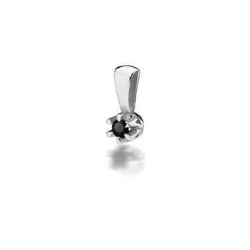 Pandantiv Aur 14K cu Diamant Natural Negru 0.12 ct - Img 5