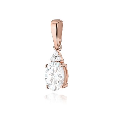 Pandantiv Aur 14K cu Diamante de Laborator 0.73 ct - Img 4