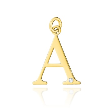 Pandantiv Aur 14K cu Diamante Naturale 0.01 ct - Img 5