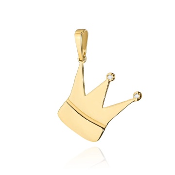 Pandantiv Aur 14K cu Diamante Naturale 0.01 ct