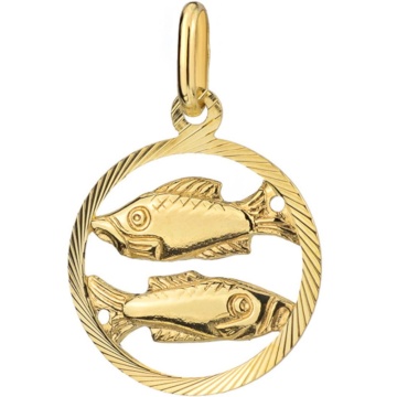 Pandantiv Aur 14K cu Semnul Zodiacal Pesti - Img 2