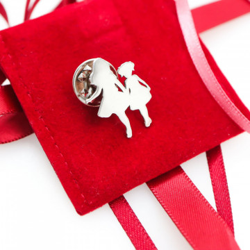 Pin Personalizat din Argint 925 - Surori / Best Friends - Img 3