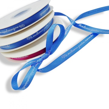 1m x Banda Satin imprimata "Va multumesc pentru comanda" - Img 2