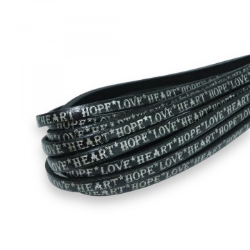 20CM Piele Naturala Italia - embosată text LOVE HEART HOPE