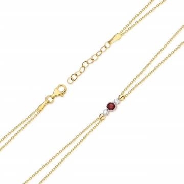 Bratara Aur 14K cu Rubin 0.15 ct si Diamante Naturale 0.03 ct - Img 2