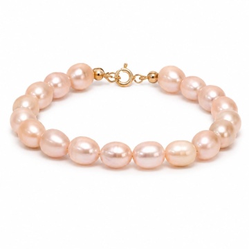 Brățară Peach Pearls din AUR 14K cu Perle de Cultură