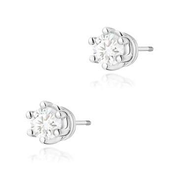Cercei Aur 14K cu Diamant de Laborator 0.15 ct Filet cu Protectie - Img 5