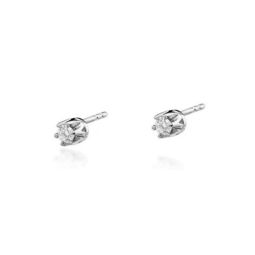 Cercei Aur 14K cu Diamant Natural 0.10 ct - Img 3