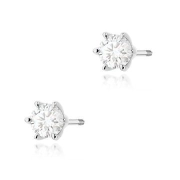 Cercei Aur 14K cu Diamant Natural 0.40 ct Filet cu Protectie - Img 7