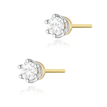 Cercei Aur 14K cu Diamant Natural 0.40 ct