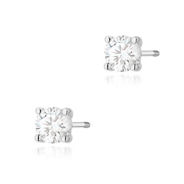 Cercei Aur 14K cu Diamant Natural 0.50 ct Filet cu Protectie - Img 7