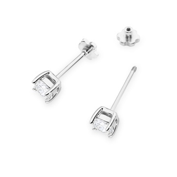 Cercei Aur 14K cu Diamant Natural 0.50 ct Filet cu Protectie - Img 9