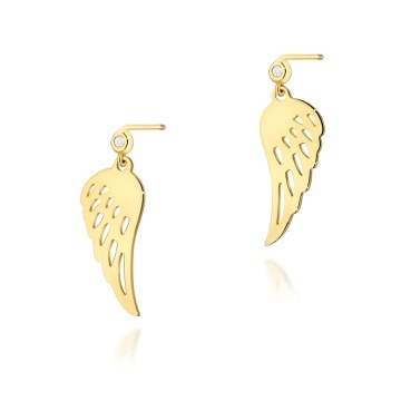Cercei Aur 14K cu Diamante Naturale 0.03 ct Filet cu Protectie