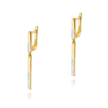 Cercei Aur 14K cu Diamante Naturale 0.09 ct